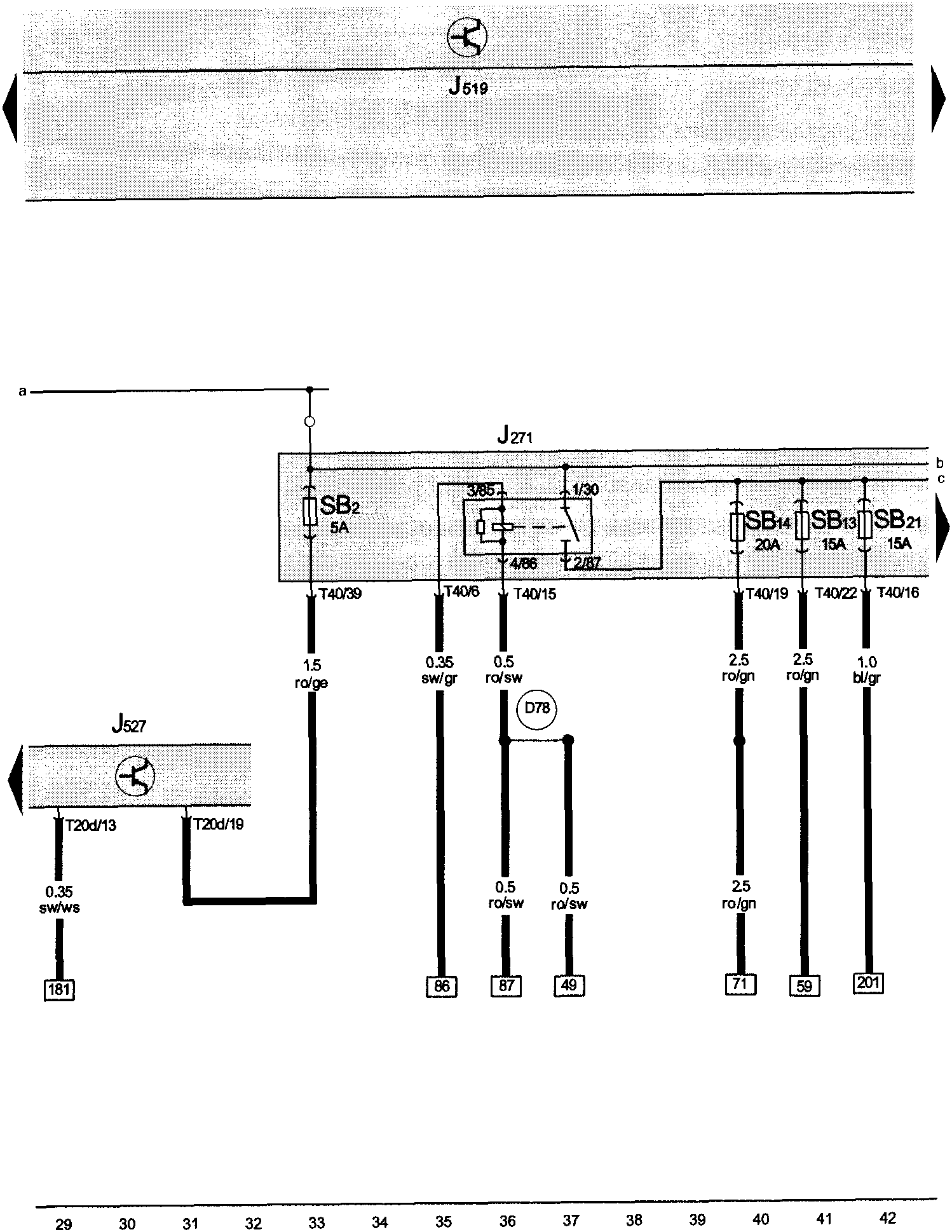 電路圖 (1.8L Motronic BYJ發(fā)動機(jī))